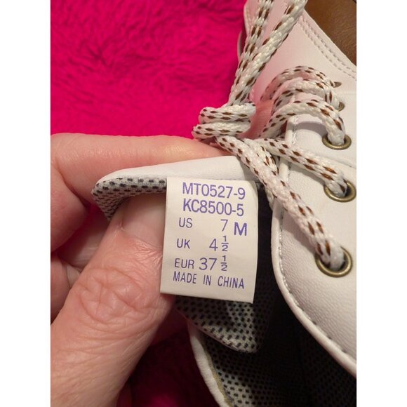 Etonic Stabilites Men’s Golf Shoes White Brown Leather Spiked Size 7 M 2004 VTG - Picture 6 of 11